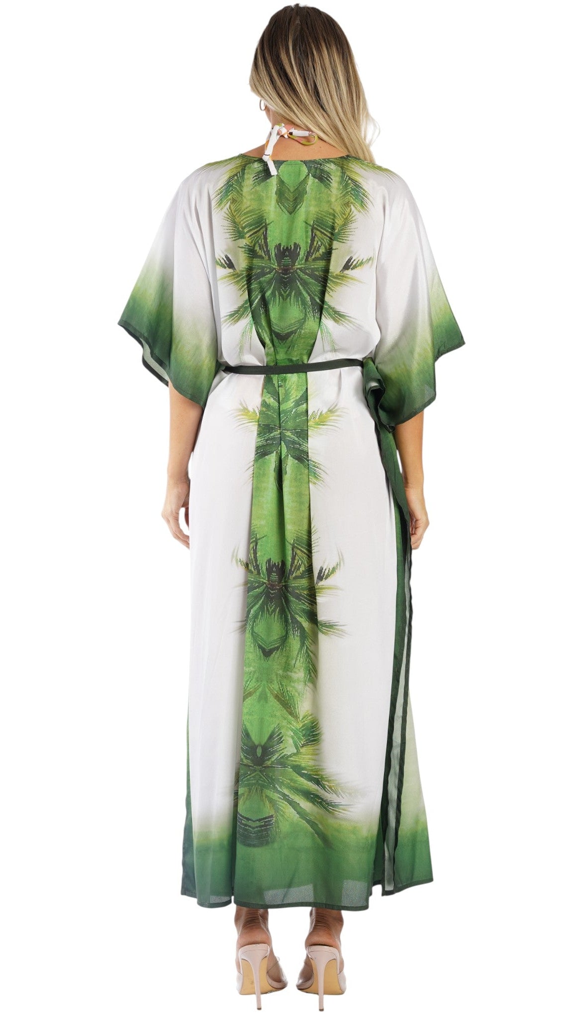 Palm Print Resort Kimono Cover-Up – Luxury Beach Vacation Wear | Club Moda